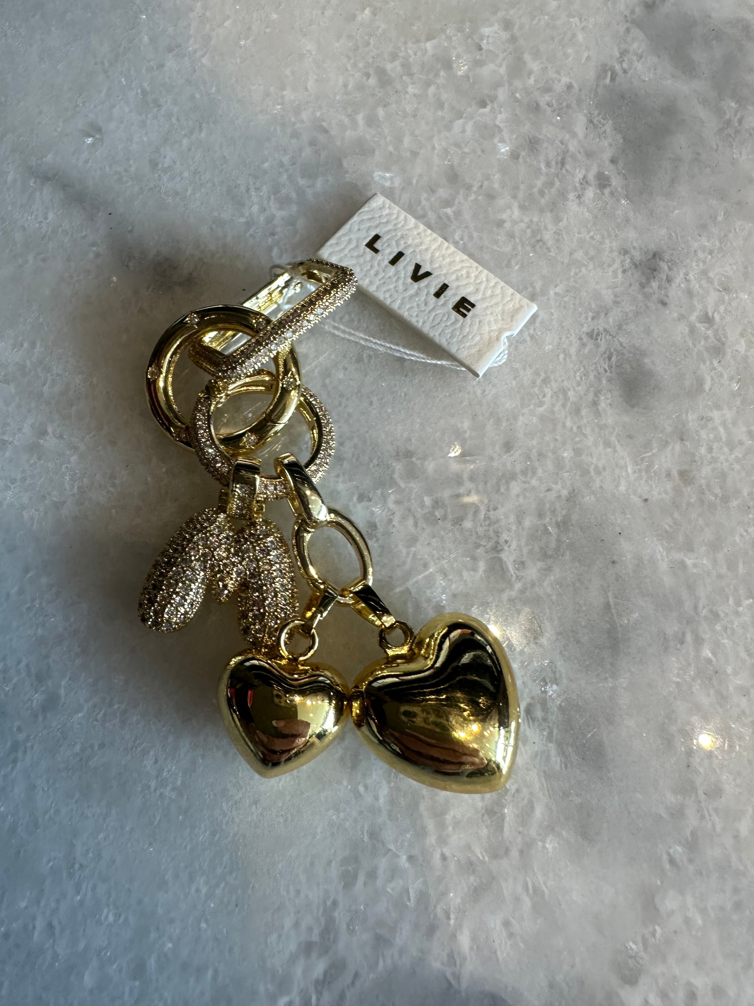 Bag Charm - Bubble Letter, M