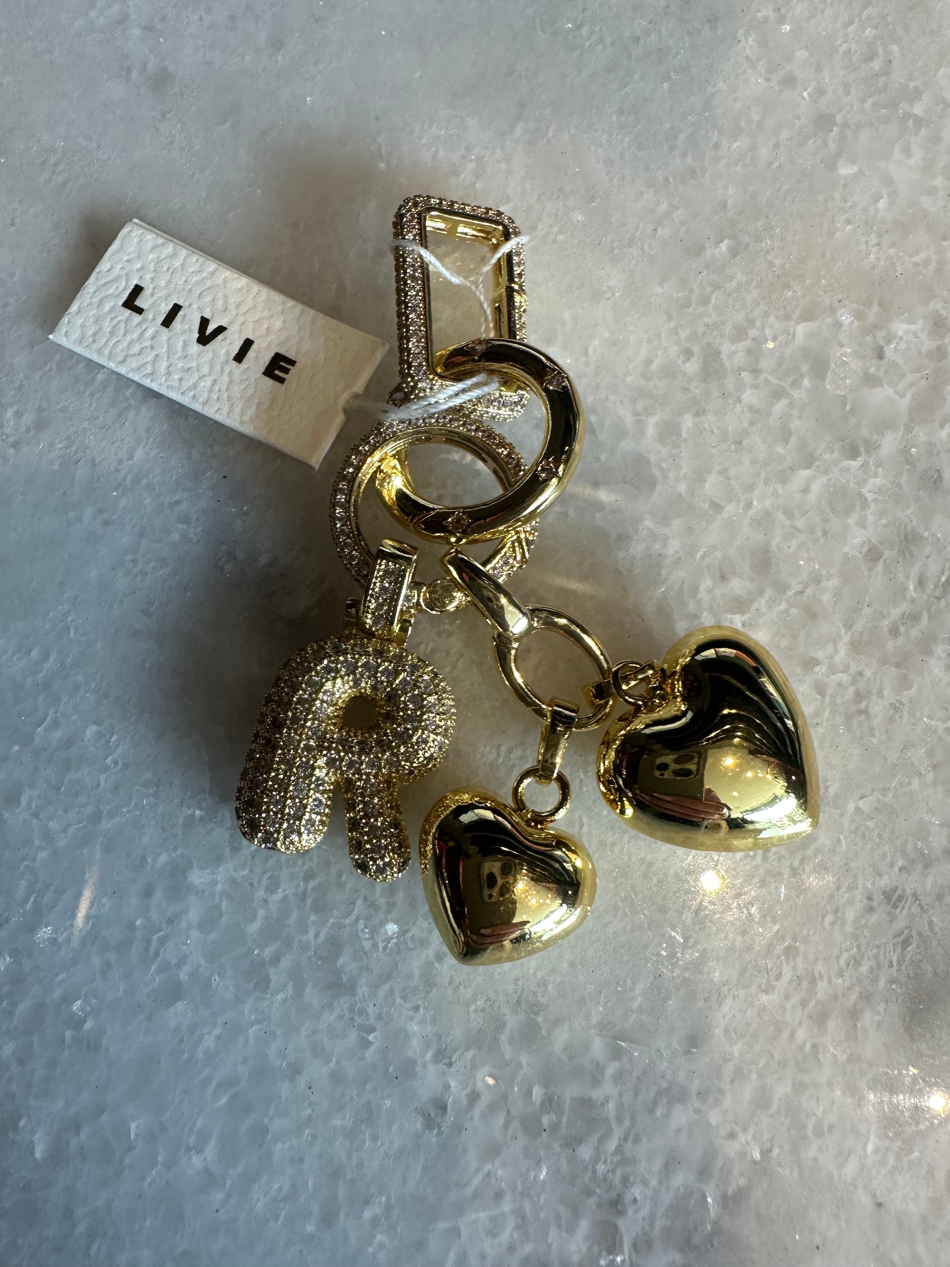 Bag Charm - Bubble Letter, R