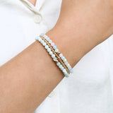 Dainty Trinity Bracelet | Aquamarine, Morganite and Heliodor