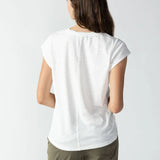 Traveler Twist Tee- White