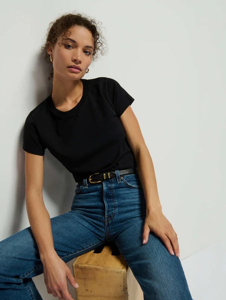 Goldie Boxy Tee- Black