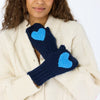 Patch Mittens - Indigo Blue