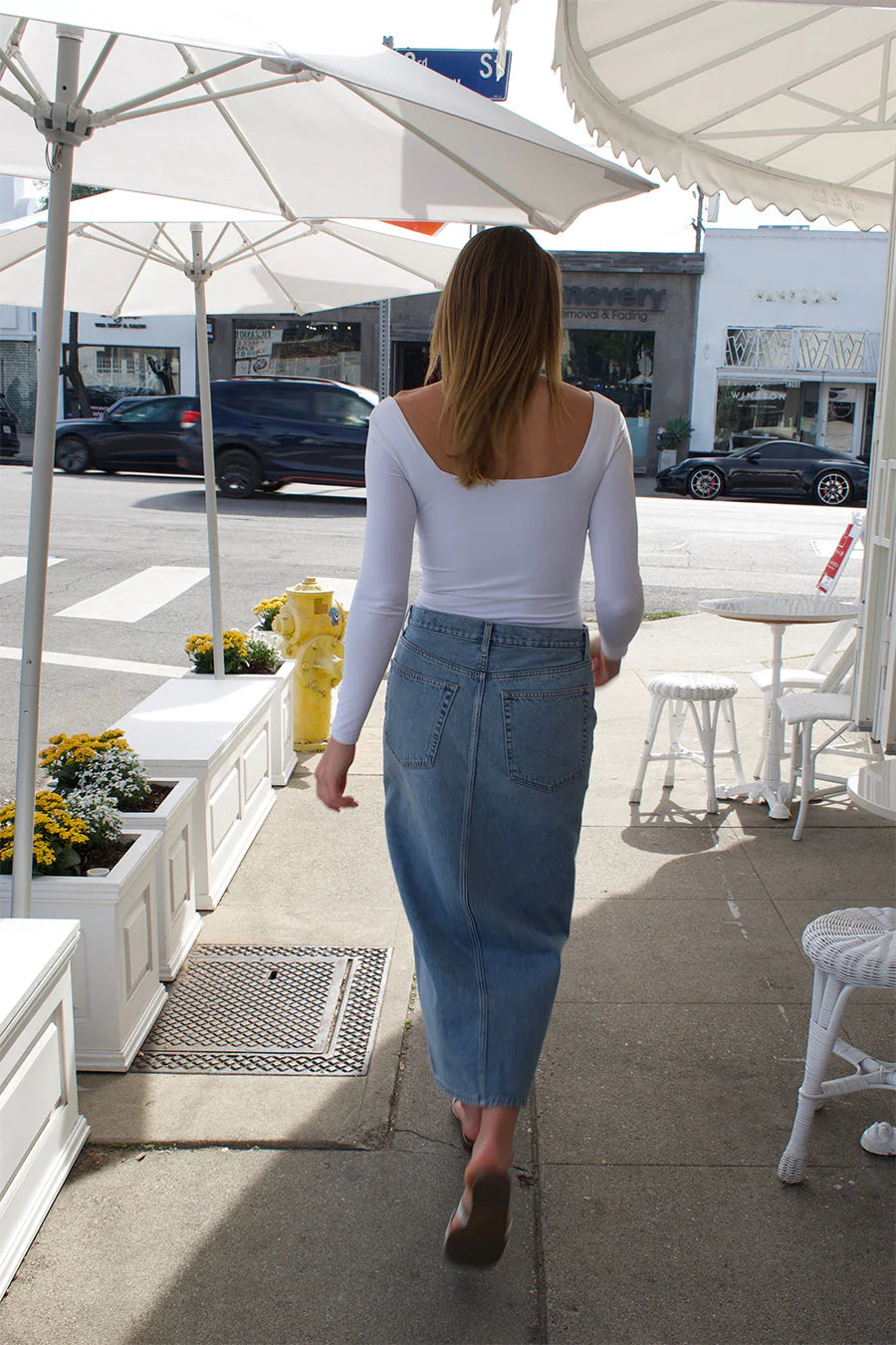 Ingrid Split Skirt - Arcadia