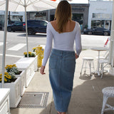 Ingrid Split Skirt - Arcadia
