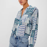 Josephine Shirt - Marine Mixed Stripe
