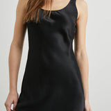 Kailani Dress - Black Satin Crepe
