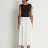 Karla Midi Dress - Porcelain Color Block