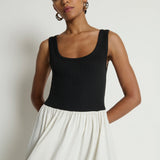 Karla Midi Dress - Porcelain Color Block