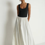 Karla Midi Dress - Porcelain Color Block