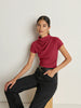 Katie Draped Top - Sangria
