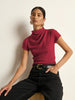 Katie Draped Top - Sangria