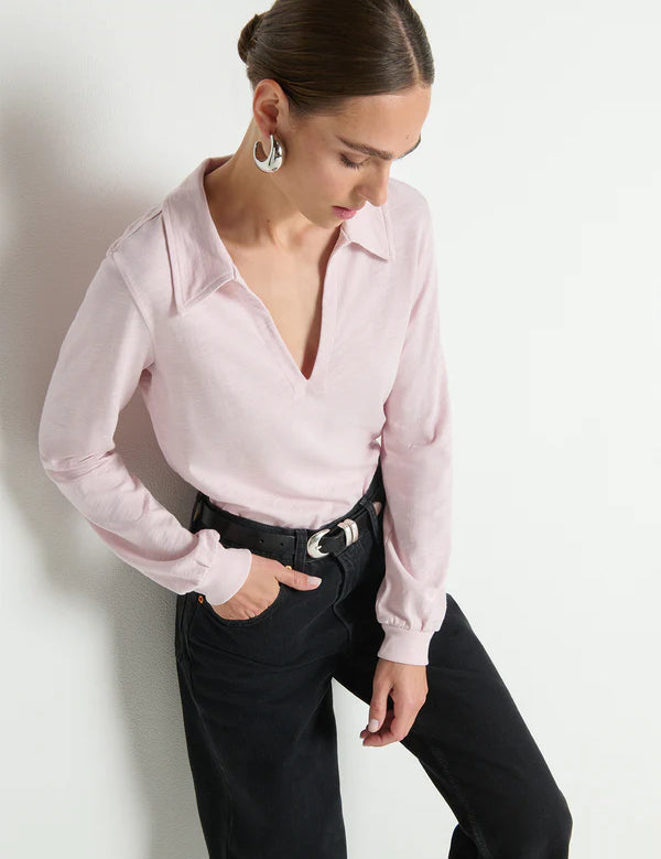Kimberley Polo Tee - Blush