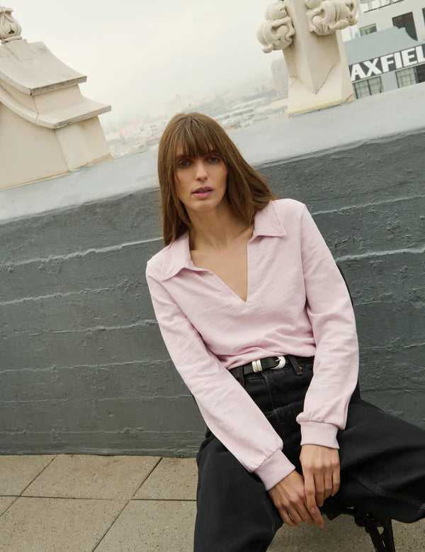 Kimberley Polo Tee - Blush