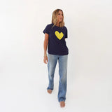 Suke Imperfect Heart Tee - Indigo Blue- Cactus