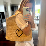 Imperfect Heart Tote - Jute