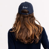 Heart Patch Baseball Hat - Indigo/White