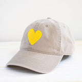 Heart Patch Baseball Hat - Sand