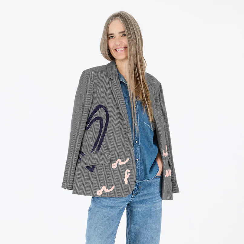 Workday On and On Forever Blazer-Steel Blue