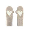 Patch Wool Mittens - Camel