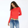KR Long Sleeve Rib Tee - Red