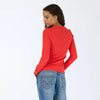 KR Long Sleeve Rib Tee - Red