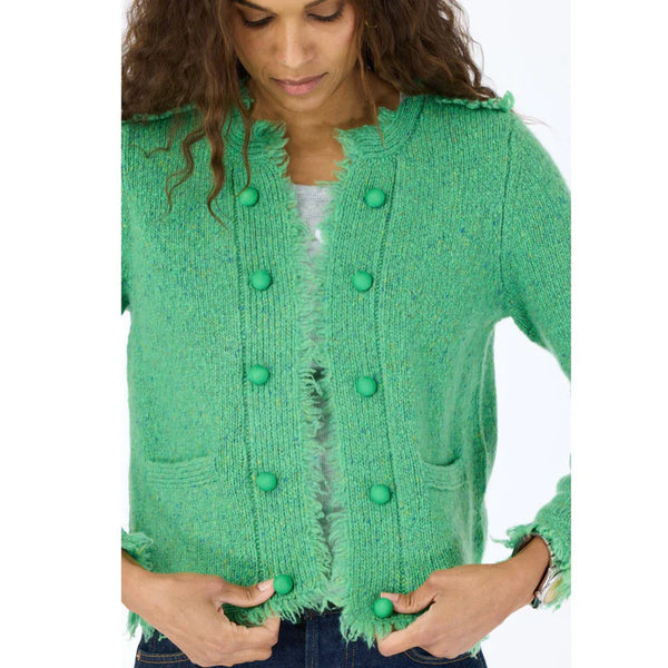 Fringe Beau-lero Cardigan - Grass Green