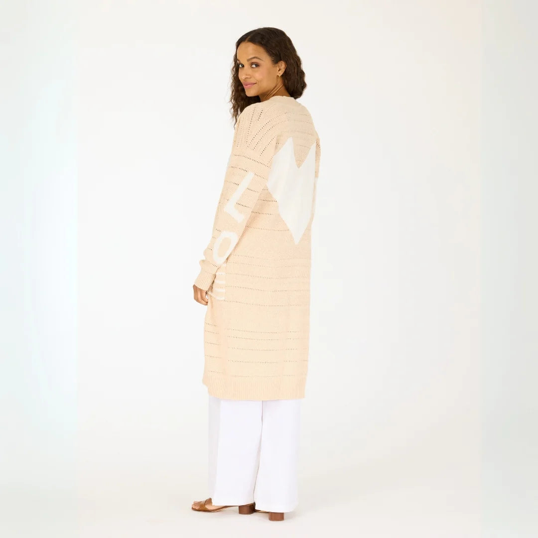 Poppy Love Heart Duster - Natural