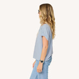 Suke Imperfect Heart Tee - French Blue/Latte