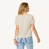 Suke Imperfect Heart Tee - Chalk/Golden Yellow