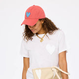 KR Imperfect Heart Hat - Poppy Red/Denim Blue
