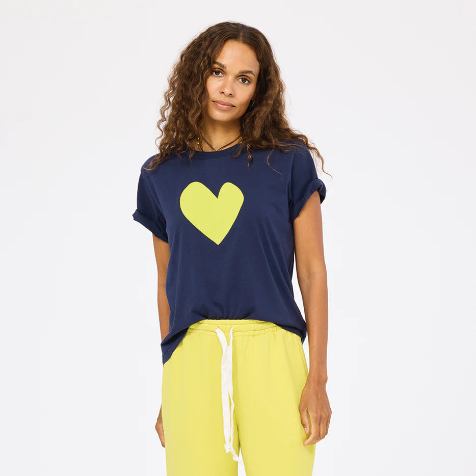 Suke Imperfect Heart Tee - Indigo Blue- Cactus