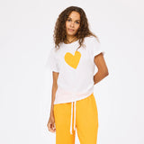 Suke Imperfect Heart Tee -  White- Clementine