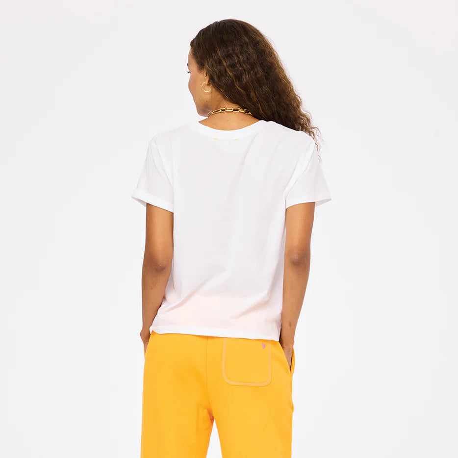 Suke Imperfect Heart Tee -  White- Clementine