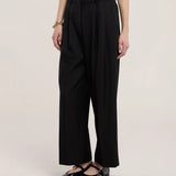 Karsyn Wool Twill Pant - Black