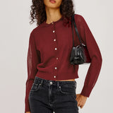 Lakelyn Cardigan- Crimson