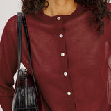 Lakelyn Cardigan- Crimson