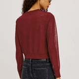 Lakelyn Cardigan- Crimson