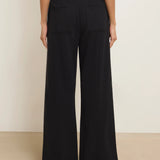 Lincoln Front Slit Knit Pant - Jet Black