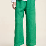 Lola Linen Pant - Shamrock