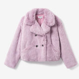 Loretta Cropped Vegan Fur Coat- Deauville Mauve