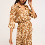Lourdes Dress - Abstract Dune