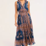 Thebez Dress- Sapphire Tapis Chiffon