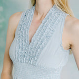 Eloise Dress - Blue/White