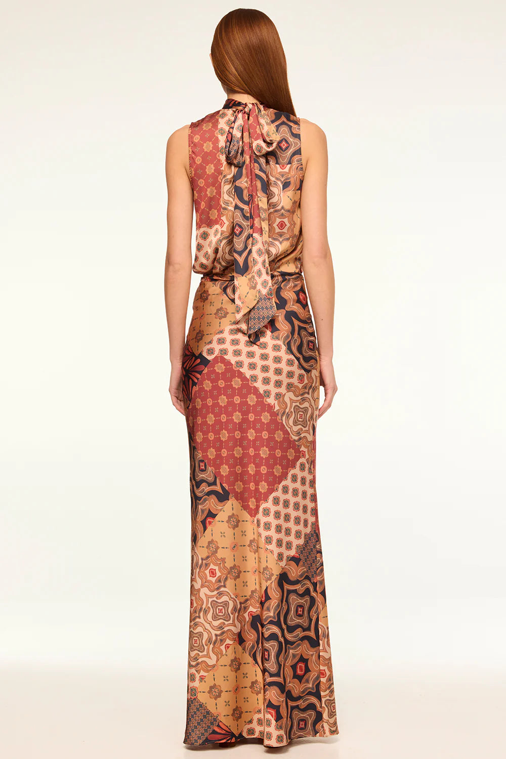 Sierra Skirt - Surreal Patchwork Satin
