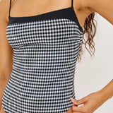 Marbella 1-Piece Bathing Suit - B+ W Gingham