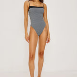 Marbella 1-Piece Bathing Suit - B+ W Gingham