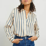Maria Shirt - Ceramic Navy Stripe