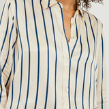 Maria Shirt - Ceramic Navy Stripe