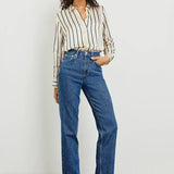 Maria Shirt - Ceramic Navy Stripe