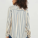Maria Shirt - Ceramic Navy Stripe